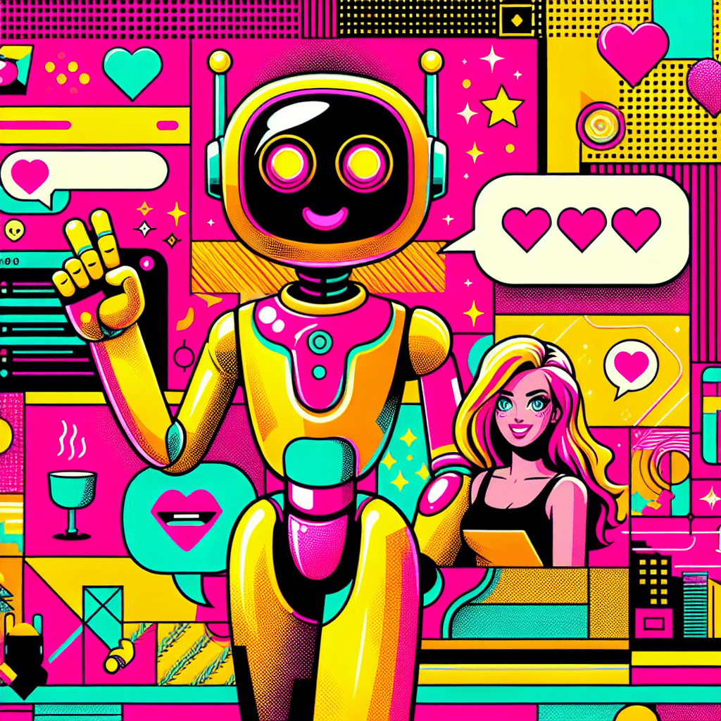 Vibrant featured image for the blog post "Best AI Companion Platforms: Comparing Character.ai and Replika," featuring playful cartoonish characters representing both AI companions against a Neon Pink background with vibrant graphic elements, showcasing personalization icons and bold text overlay.